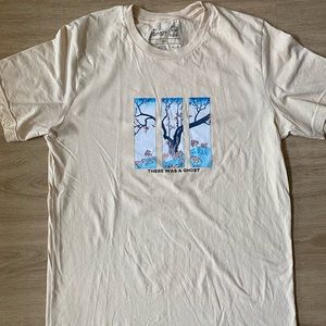 Cream Tee Shirt - Tree and Flower design